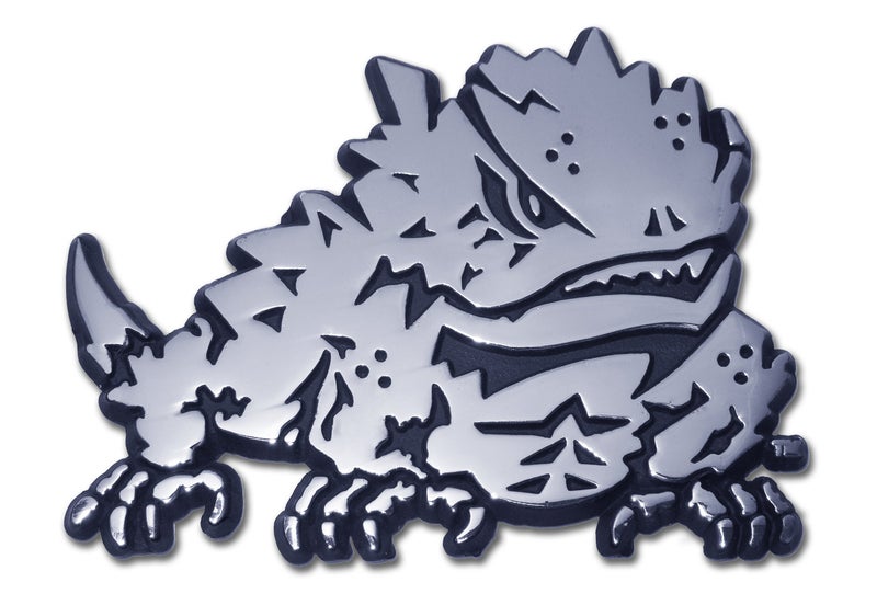 TCU Texas Christian University Horn Frog Chrome Metal Auto Emblem